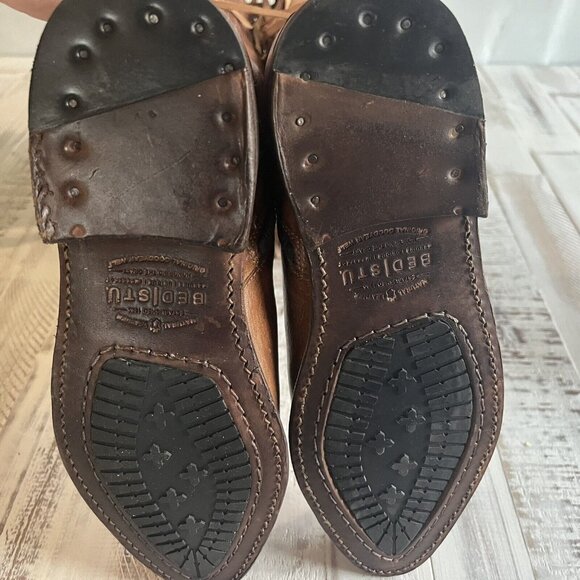 BED STU HOPLIA Leather Fringe Knee High Boots NWB - Picture 7 of 11